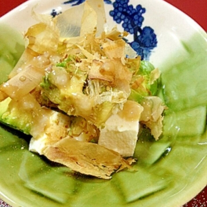 豆腐とアボガドの塩糀・わさび和え☆美容食☆